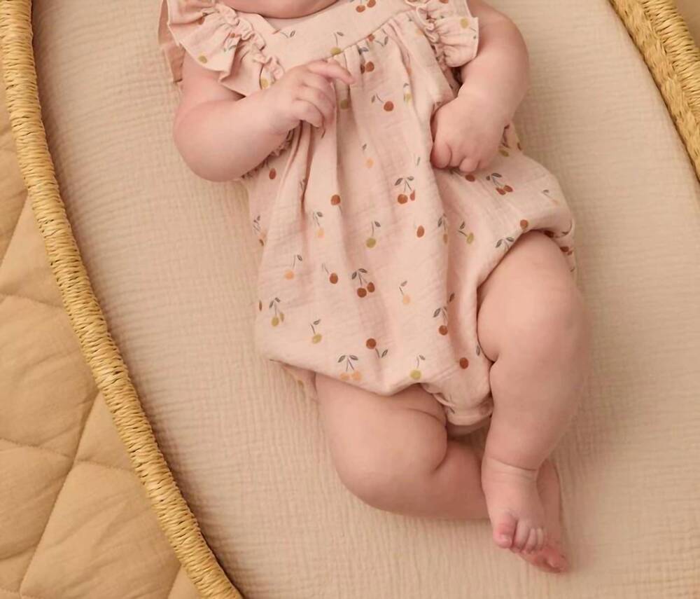 NEW QUINCY MAE girl's maya romper in cherries